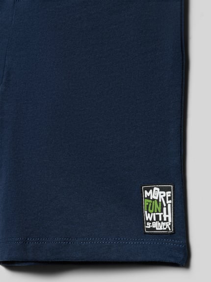 Productfoto, Regular Fit Sweatshorts aus Baumwoll-Mix van s.Oliver RED LABEL, look: effen kleuren, labelpatch, katoenmix, sweat, jerseystructuur