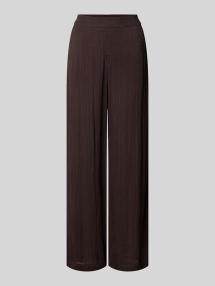 Produktfoto, Wide-Leg-Pants aus Reine Viskose von Someday, Loose-Fit, elastischer Bund, dunkelbraun, glatte Textur, Modell 'Cenya resort'