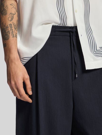 HUGO Modern Fit Hose aus Baumwoll-Mix Dunkelblau 3