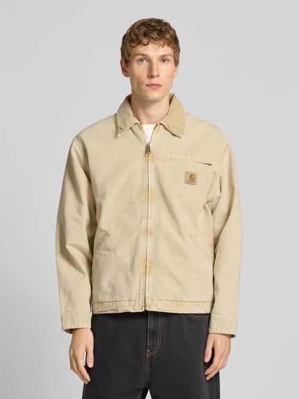 Carhartt Work In Progress Jack met platte kraag en ritssluiting Beige - 4