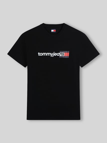 Tommy Jeans Regular Fit T-Shirt aus reiner Baumwolle Black 2