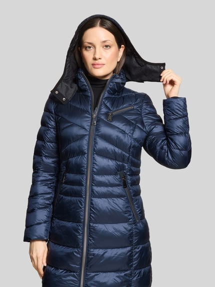 Gil Bret Regular fit gewatteerd jack met capuchon Marineblauw - 3