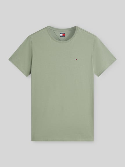 Tommy Jeans Regular Fit T-Shirt aus reiner Baumwolle Schilf 2