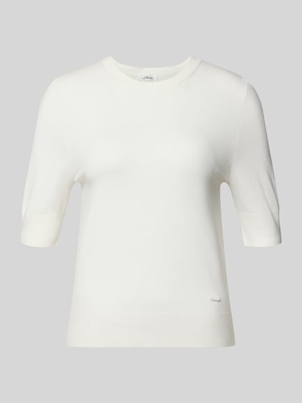 Slim Fit T-Shirt aus Viskose-Mix Shop The Look MANNEQUINE