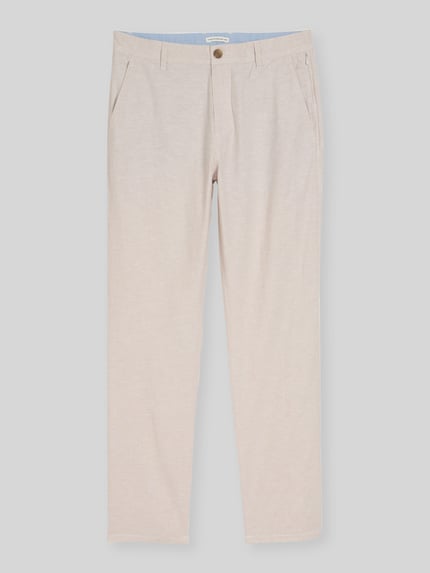 Tom Tailor Regular Fit Chino aus Leinen-Baumwolle-Mix Beige 2