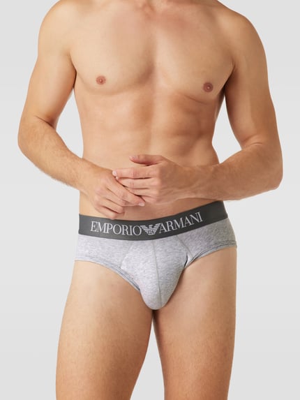 Emporio Armani Slip mit Stretch-Anteil Anthrazit Melange 1