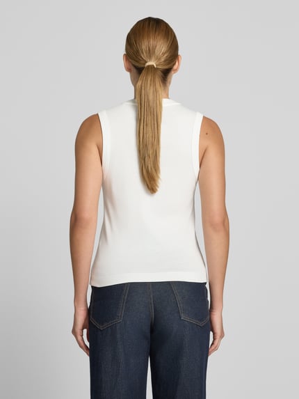 Jake*s Studio Woman Tanktop aus Baumwolle mit Rundhalsausschnitt Weiss 5