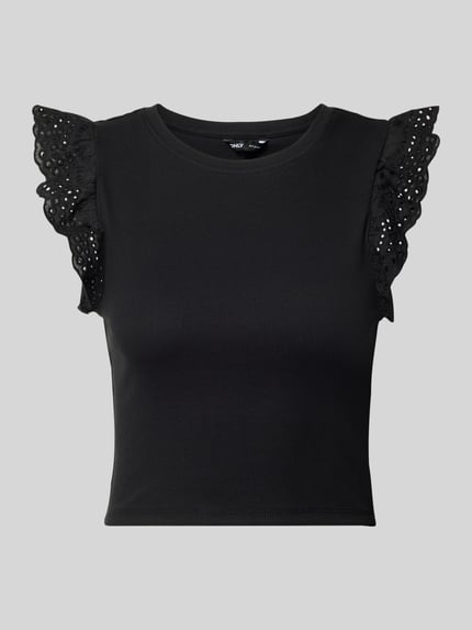 ONLY Slim Fit T-Shirt aus Baumwoll-Mix Modell 'MATHILDA' Black 2