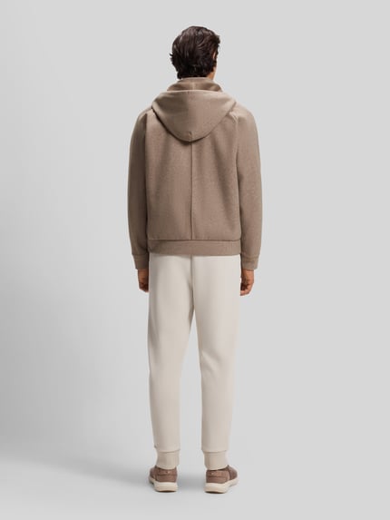 BOSS Green Regular fit sweatjack met capuchon model 'SW_Transit' Middenbruin - 5