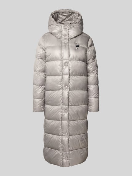 Blauer USA Regular Fit Steppmantel mit Label-Detail Modell 'BELLEVUE' Hellgrau 2