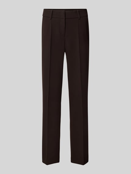 Produktfoto, Regular Fit Schmale Hose mit Viskose-Baumwoll-Anteil Modell 'FARAH' von CAMBIO, Damen Schmale Hose, kolor ciemny brąz, prosta nogawka, gładka tekstura