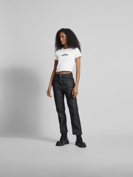 Dsquared2 Kort t-shirt met labelprint Wit - 1