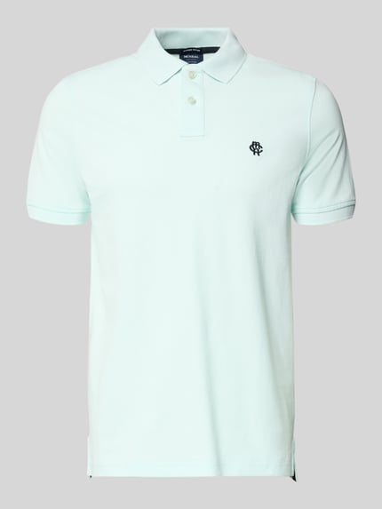 Produktfoto, Slim Fit Poloshirt mit Logo-Stitching von MCNEAL, bawełna, krój slim fit, polokołnierzyk, długość tyłu w rozmiarze M 70 cm