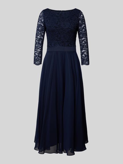 SWING Cocktailjurk van gehaakt kant Marineblauw - 2