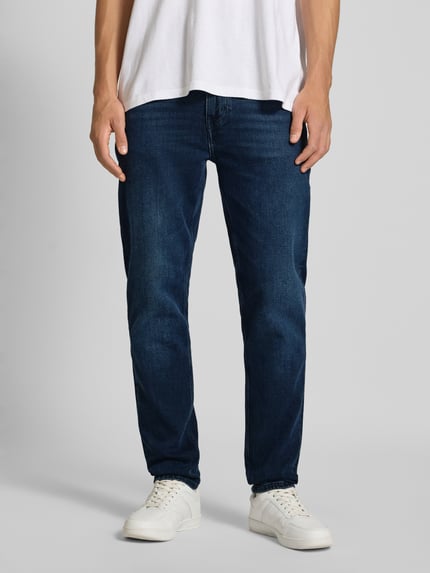 Marc O'Polo DENIM Tapered Fit Jeans aus Baumwoll-Mix Modell 'ARIC' Dunkelblau 4