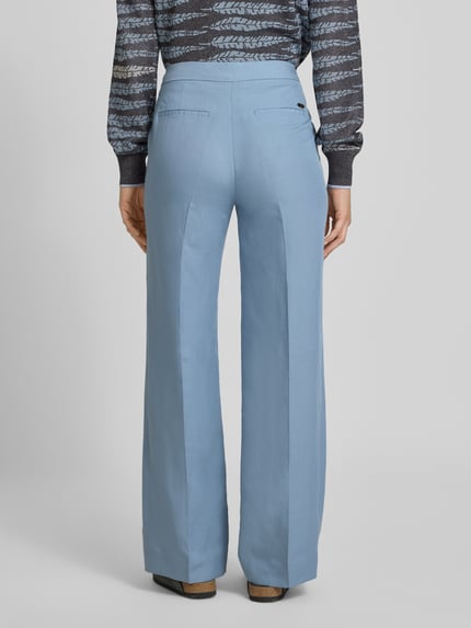 Scotch & Soda Wide leg stoffen broek van een mix van viscose en linnen Lichtblauw - 5