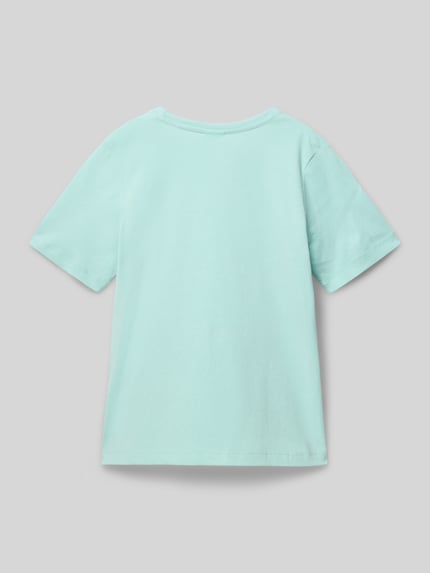 Productfoto, Regular Fit T-shirt uit puur katoen van s.Oliver RED LABEL voor kinderen, look: effen, korte mouw, jersey, lichtblauw