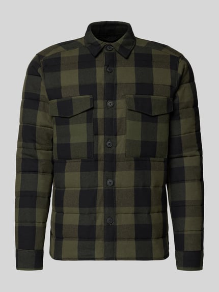 ONLY & SONS Regular fit overhemdjack van puur katoen, model 'GUDMUND' Olijfgroen - 2
