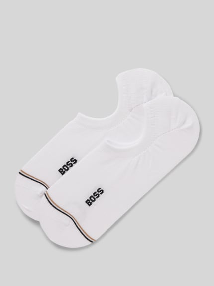 BOSS Füßlinge mit Label-Print im 2er-Pack Weiss 1