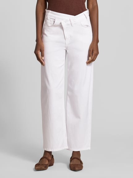 CAMBIO Regular Fit Baggy Jeans aus Lyocell-Baumwoll-Mix Weiss 4