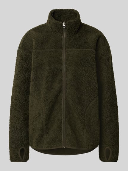 PIECES Regular Fit Jacke aus Teddyfell Modell 'SADIA' Khaki 2