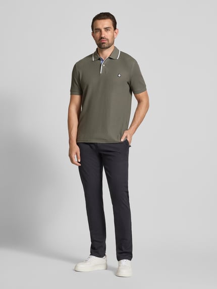 Christian Berg Men Regular Fit Poloshirt aus reiner Baumwolle Metallic Gruen 1