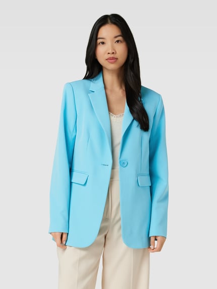 HERZENS Blazer met klepzakken Aquablauw - 4