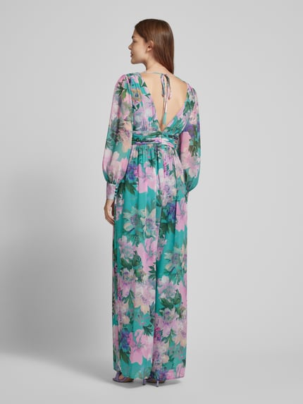 Jake*s Cocktail Jumpsuit mit Taillenpasse Tuerkis Melange 5