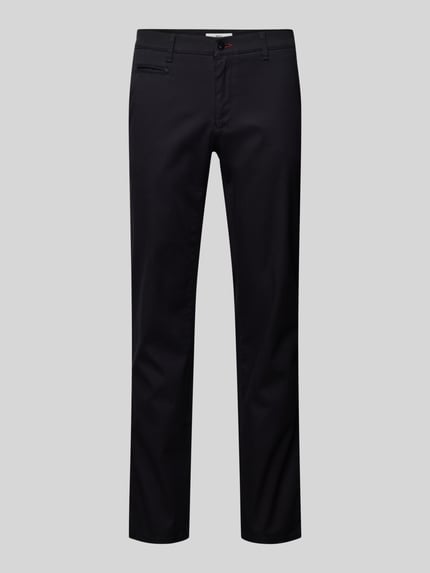 Brax Chinosy o kroju slim fit z wpuszczanymi kieszeniami w stylu francuskim model ‘Fabio’ Czarny 2