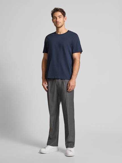 Selected Regular Fit T-Shirt aus Baumwoll-Mix Modell 'ASPEN' Marine 1