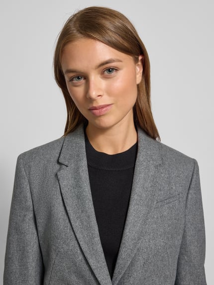 BOSS Żakiet o kroju slim fit z mieszanki wełny i lyocellu model ‘JIA9’ Jasnoszary melanż 3