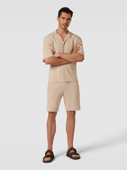 Jake*s Studio Men Regular Fit Shorts mit Gesäßtasche Sand 1