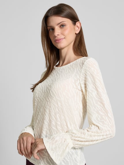 Christian Berg Woman Selection Shirt met lange ballonmouwen Ecru - 3