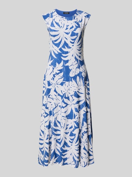 Lauren Ralph Lauren Midikleid mit gelegten Falten Modell 'YSHANKA' Hellblau Melange 2