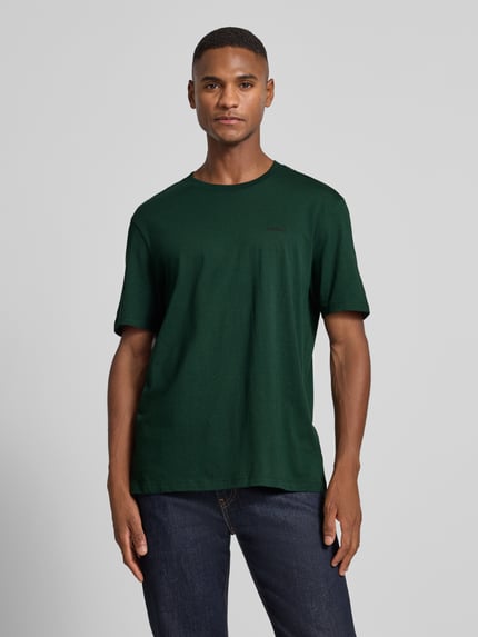 HUGO Regular Fit T-Shirt aus reiner Baumwolle Modell 'DERO' Dunkelgruen 4