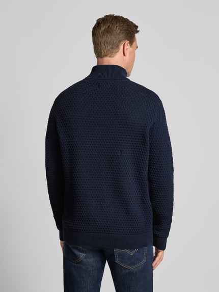 MCNEAL Rollkragenpullover mit gerippten Abschlüssen Dunkelblau 5