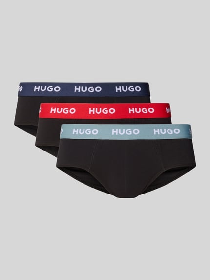 HUGO Slips im 3er-Pack aus Baumwoll-Mix Black 1