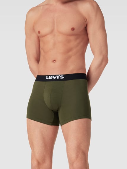 Levi's® Trunks mit Label-Detail Modell 'SOLID BASIC' Oliv 1