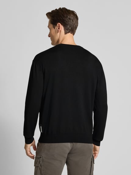 Armani Exchange Gebreide pullover met ronde hals Zwart - 5