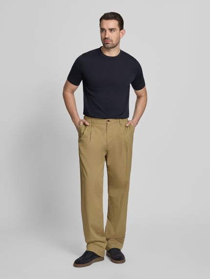 Tommy Hilfiger Spodnie o kroju loose fit z zakładkami w pasie Gliniany 1