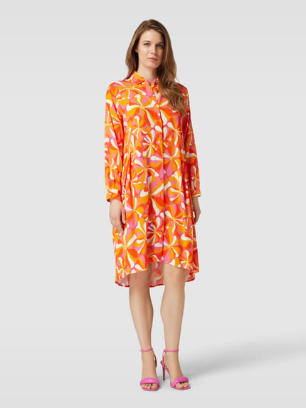 Frieda & Freddies Midi-jurk met all-over print Oranje - 4