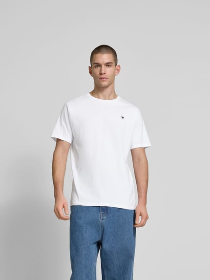 Wood Wood Regular Fit T-Shirt aus reiner Baumwolle Modell 'ACE' Weiss 4