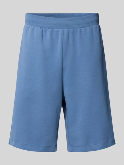 Produktfoto, Sweatshorts mit Label-Details und Eingrifftaschen von EA7 Emporio Armani, Baumwoll-Mix, Relaxed-Fit, elastischer Bund, blau