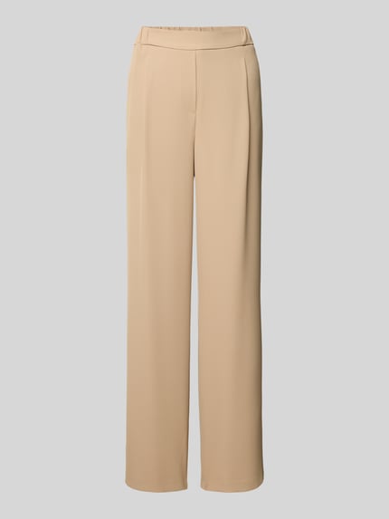Jake*s Collection Straight Leg Stoffhose mit Bundfalten Sand 2