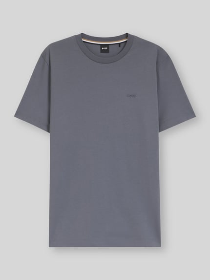 BOSS krój regular fit t-shirt z detal z logo model 'THOMPSON_01' Niebieski 2