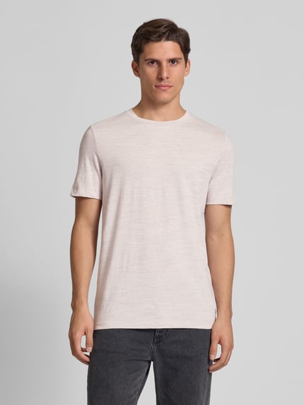s.Oliver RED LABEL T-shirt o kroju regular fit z mieszanki bawełny Piaskowy 4