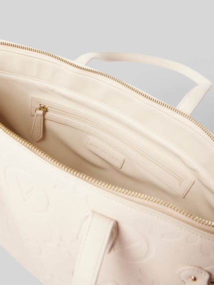 Valentino Bags Shopper met verstelbare schouderriem, model 'SAMBA' Ecru - 4