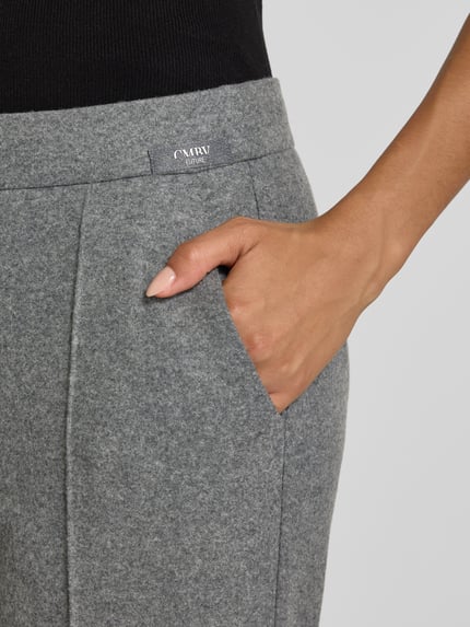 CAMBIO Spodnie o kroju regular fit z dodatkiem wełny model ‘AVA’ Średnioszary 3