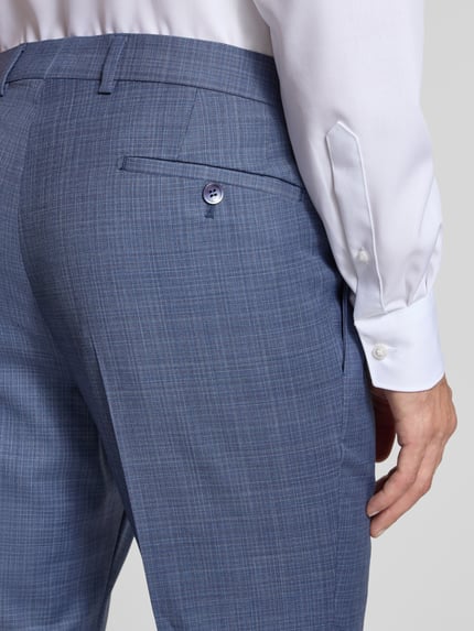 HECHTER PARIS Garnitur o kroju slim fit z marynarką zapinaną na 2 guziki Jasnoniebieski 7