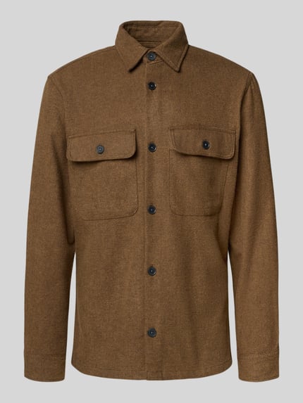 JACK & JONES Premium Koszula casualowa o kroju regular fit z kieszeniami na piersi model ‘Rayle’ Średniobrązowy 2